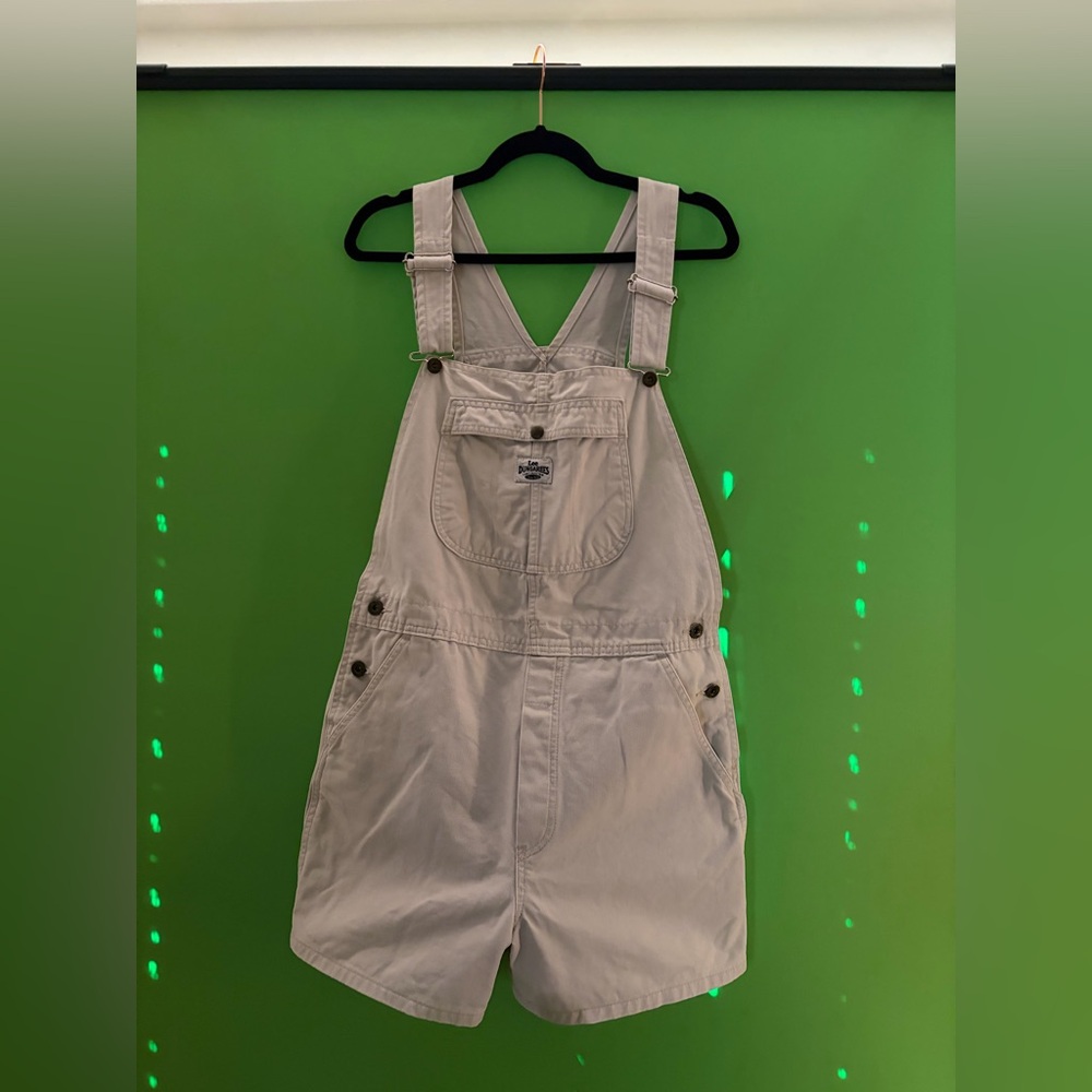 Vintage ‘90s Lee Dungarees Khaki Short Overalls - Picture 5 of 6